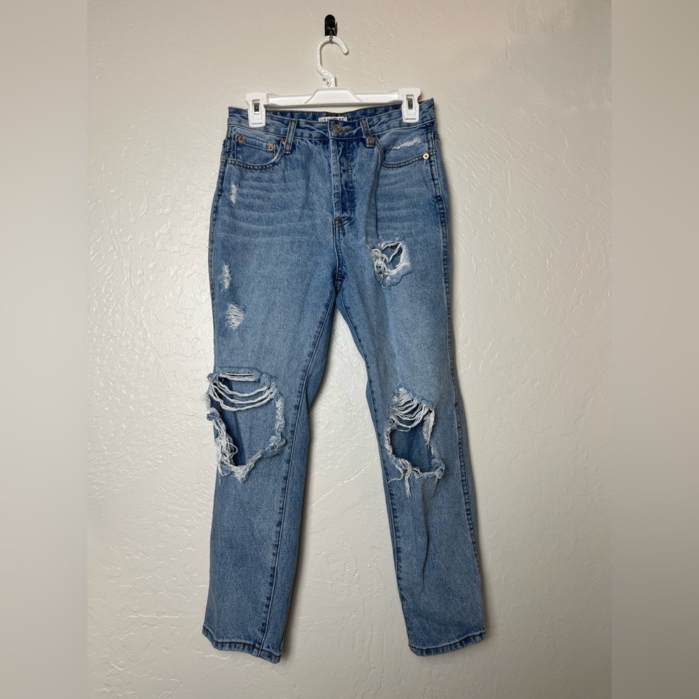 Signature Ripped High Rise Jeans